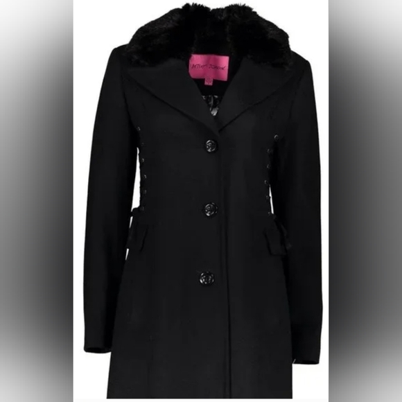 Betsey Johnson Jackets & Blazers - Betsey Johnson Corset Lace Up Wool Blend Jacket